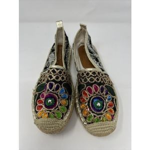 Patrizia Spring Step Maylis Espadrilles Shoes Size 37 US 5.5 Embellished